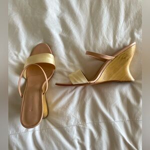 NWOT—Rachel Comey super chic curved heel slides